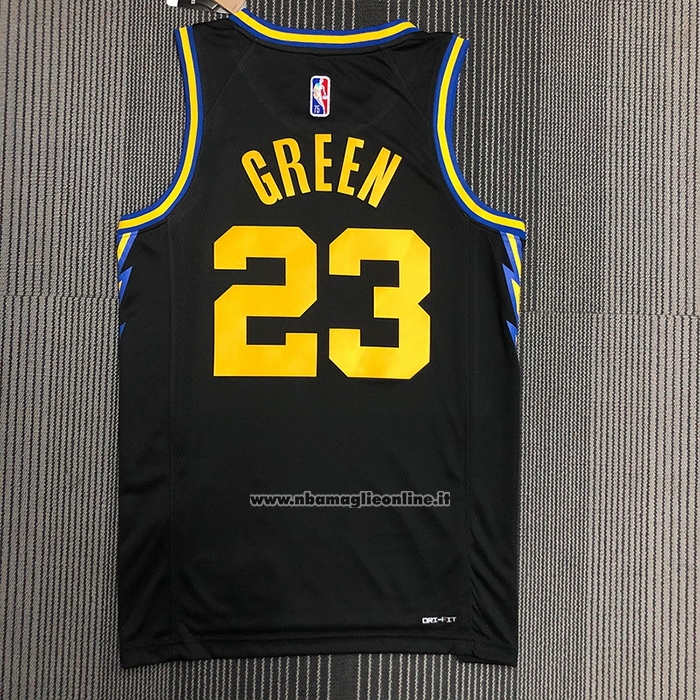 Maglia Golden State Warriors Draymond Green #23 Citta 2021-22 Nero